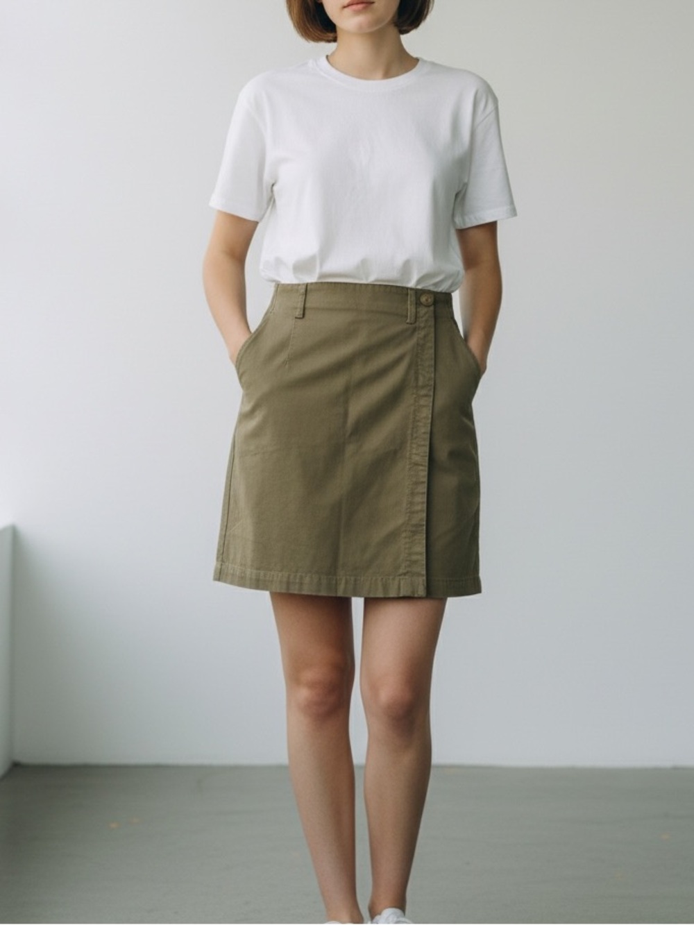 GAP Vintage Y2K Khaki Mini Pencil Skirt - Picture 2 of 7